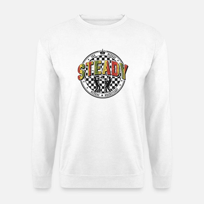 Steady Ska Reggae Circle Logo - Unisex Pullover - Weiß