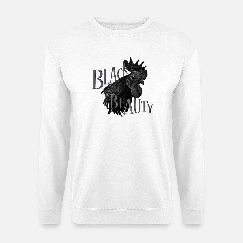 Ayam Cemani - Hühner Fans - Hahn - Gockel - Unisex Pullover - Weiß