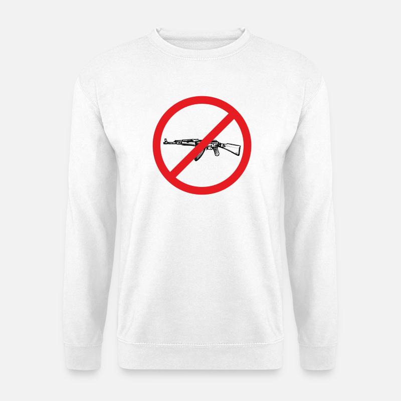 Waffenverbot Friedenszeichen - Illustration - Unisex Pullover - Weiß