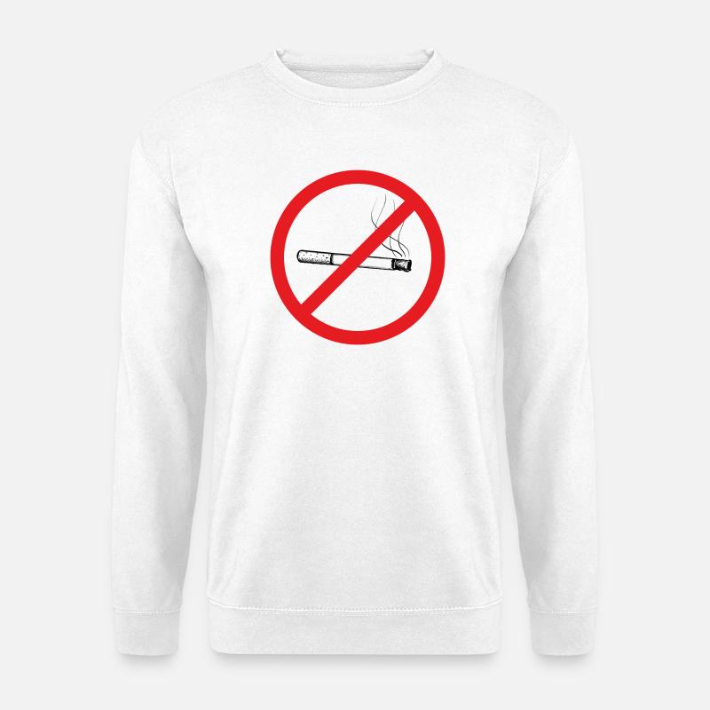 Nichtraucher Zeichen - Illustration - Unisex Pullover - Weiß