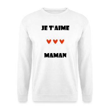 ICH LIEBE DICH, MAMA. ICH LIEBE MAMA. MAMA LIEBTE ES. MAMA - Unisex Pullover - Weiß - Vorne