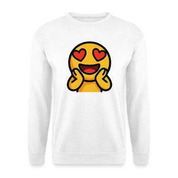 Emoticon Heart Eyes Bright - Unisex Sweatshirt - white - Front