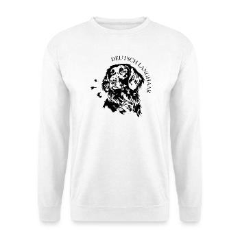 Deutsch Langhaar Portrait Jagdhunde Hunde Wilsigns - Unisex Pullover - Weiß - Vorne