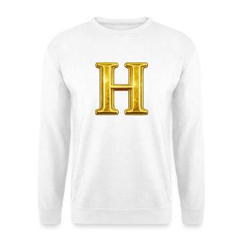Golden H Monogram - Unisex Sweatshirt - white - Front