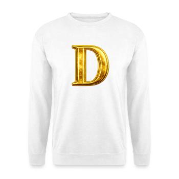 Gold D Monogram - Unisex Sweatshirt - white - Front