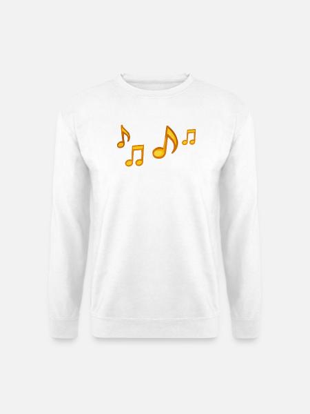 Sonnige Noten Illustration - Unisex Pullover - Weiß