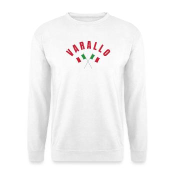 Varallo Italian Crossed Flags  - Unisex Sweatshirt - white - Front