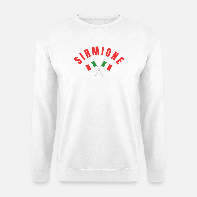 Sirmione Crossed Italian Flaggen - Unisex Pullover - Weiß