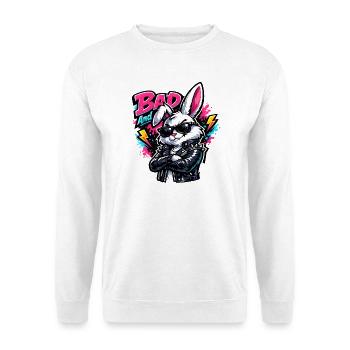 Bad Bunny Süßer Osterhase mit buntem Ei - Unisex Pullover - Weiß - Vorne