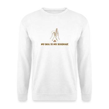 MY DOG IS MY SOULMATE - Unisex Pullover - Weiß - Vorne
