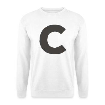 Minimal Letter C Bold Monogram Typography - Unisex Sweatshirt - white - Front