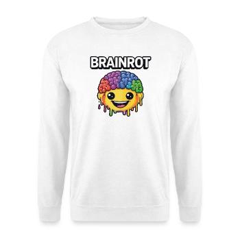 Brainrot Rainbow Smile - Unisex Pullover - Weiß - Vorne