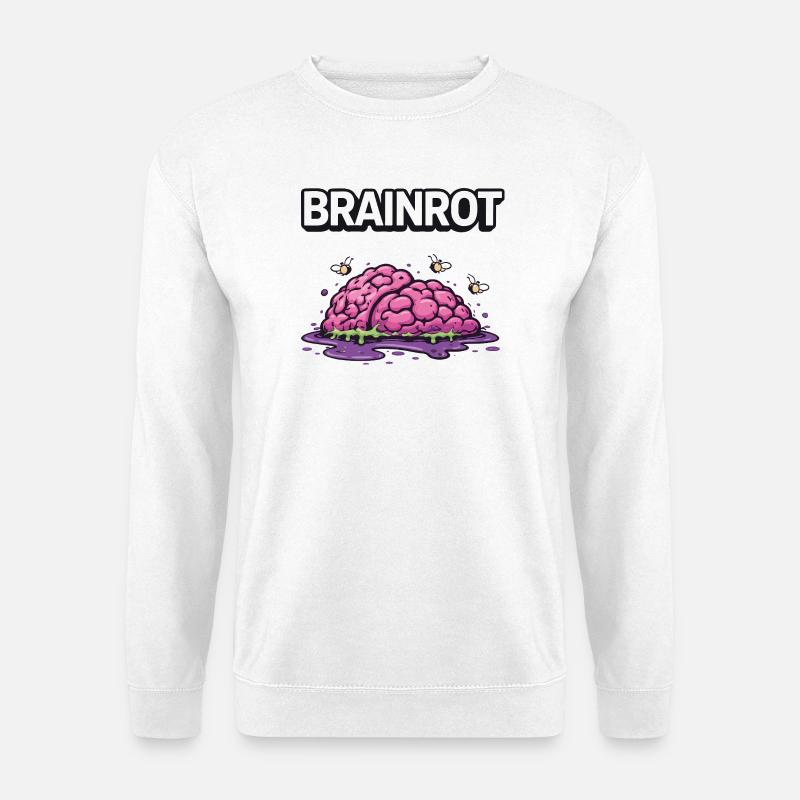 Brainrot Zombie Brain - Unisex Sweatshirt - white
