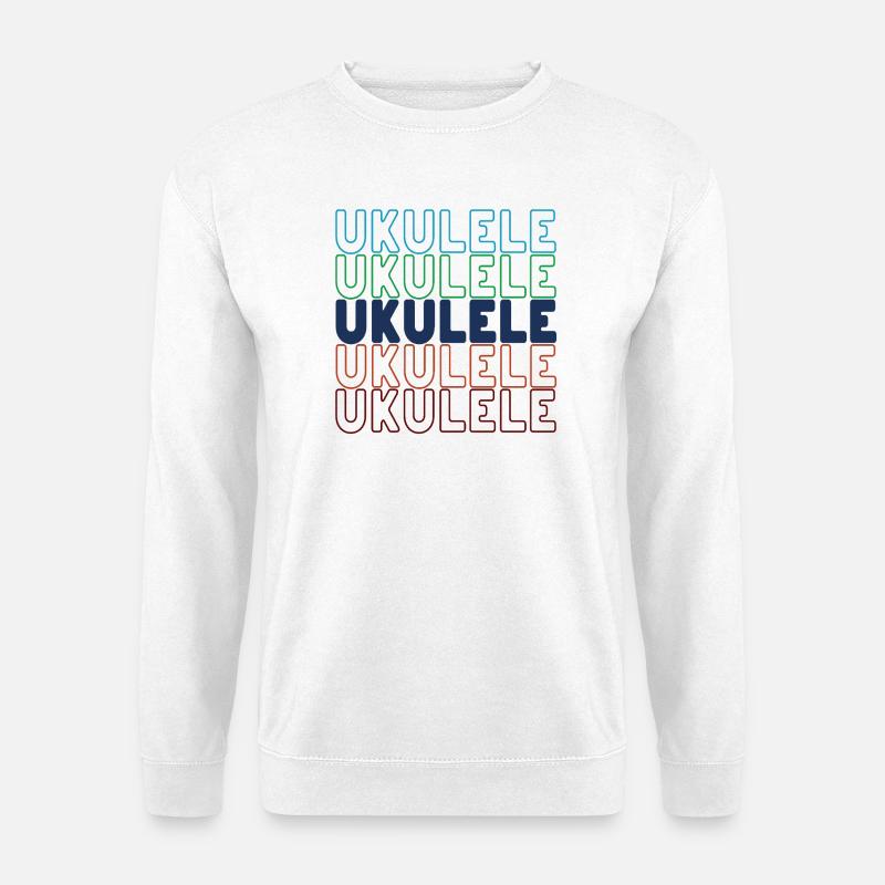 Ukulele typography - Unisex Sweatshirt - white