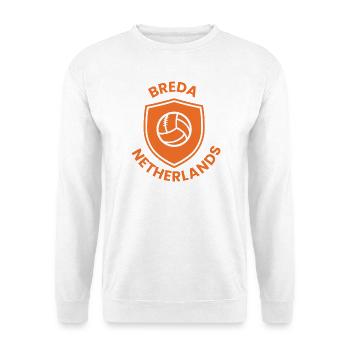 Breite Salven - Unisex Pullover - Weiß - Vorne - Alina (178cm) & Michal (187cm)