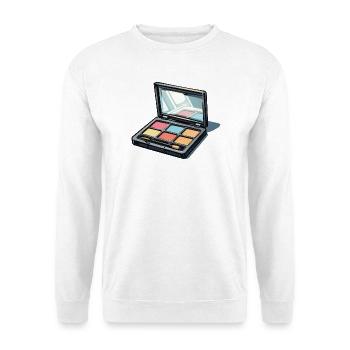 Art de palette de couleurs : illustration de maquillage - Sweat-shirt Unisexe - blanc - Devant