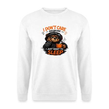 Grumpy Bear Sleep Tee Design - Unisex Sweatshirt - white - Front