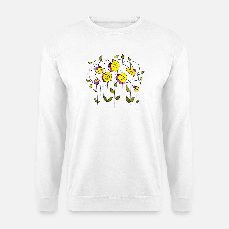 Blumen - Unisex Pullover - Weiß