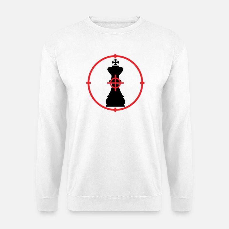 Taktisches Schachmatt-Königsziel - Unisex Pullover - Weiß