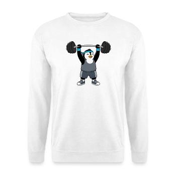 Entraînement Penguin Fitness avec haltère, entraînement - Sweat-shirt Unisexe - blanc - Devant
