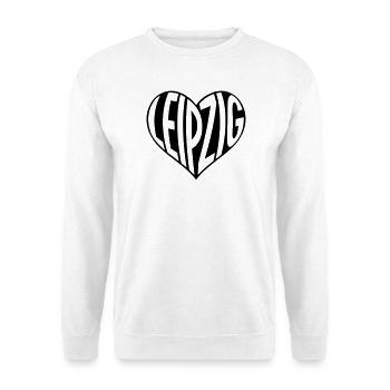 Leipzig Heart Typo - Unisex Sweatshirt - white - Front