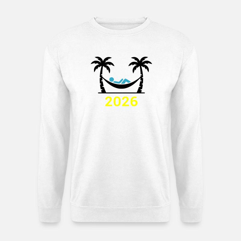 Hammock Palm Trees 2026 - Unisex Sweatshirt - white