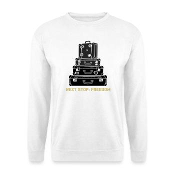 Suitcase Stack Freedom Saying - Unisex Sweatshirt - white - Front
