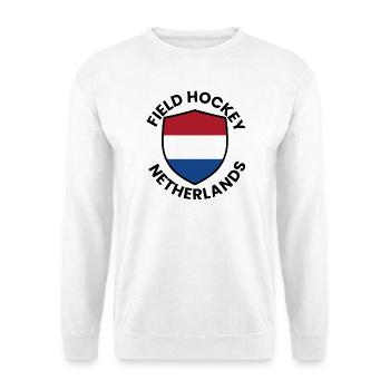 Niederländischer Feldhockey-Schild - Unisex Pullover - Weiß - Vorne
