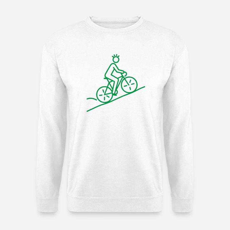 Minimalistisches Fahrradmotiv - Unisex Pullover - Weiß