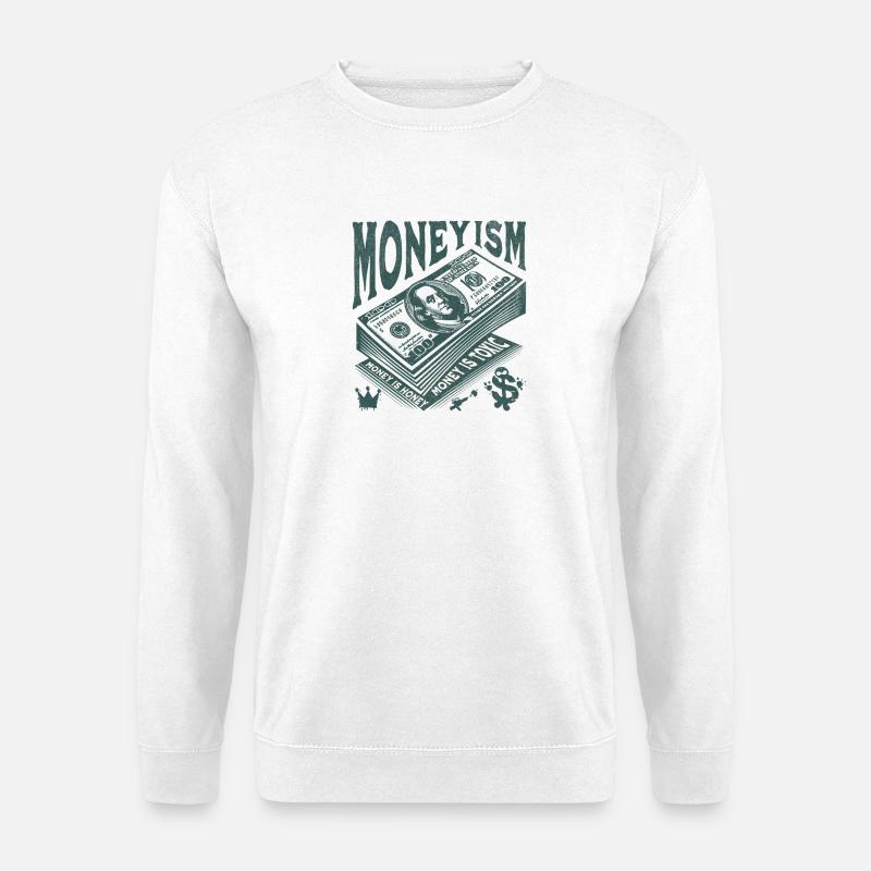 Money Is King Stack Artwork - Unisex Sweatshirt - white