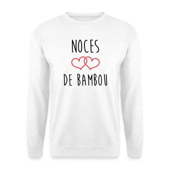 bamboo wedding 79 years of marriage - Unisex Sweatshirt - white - Front