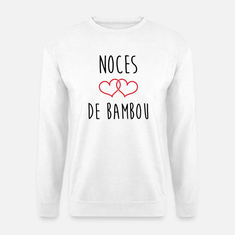 Bambushochzeit 79 Jahre Ehe - Unisex Pullover - Weiß