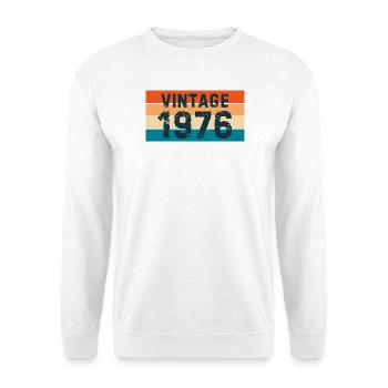 Coucher de soleil rayé vintage 1976 - Sweat-shirt Unisexe - blanc - Devant
