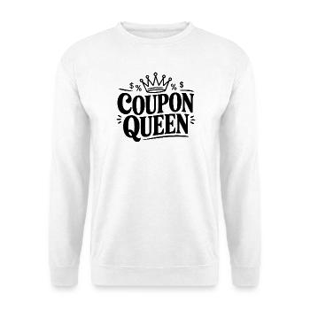 Coupon Queen - Unisex Sweatshirt - white - Front