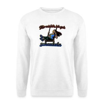 Mir reichts ich geh schaukeln Spruch - Unisex Pullover - Weiß - Vorne