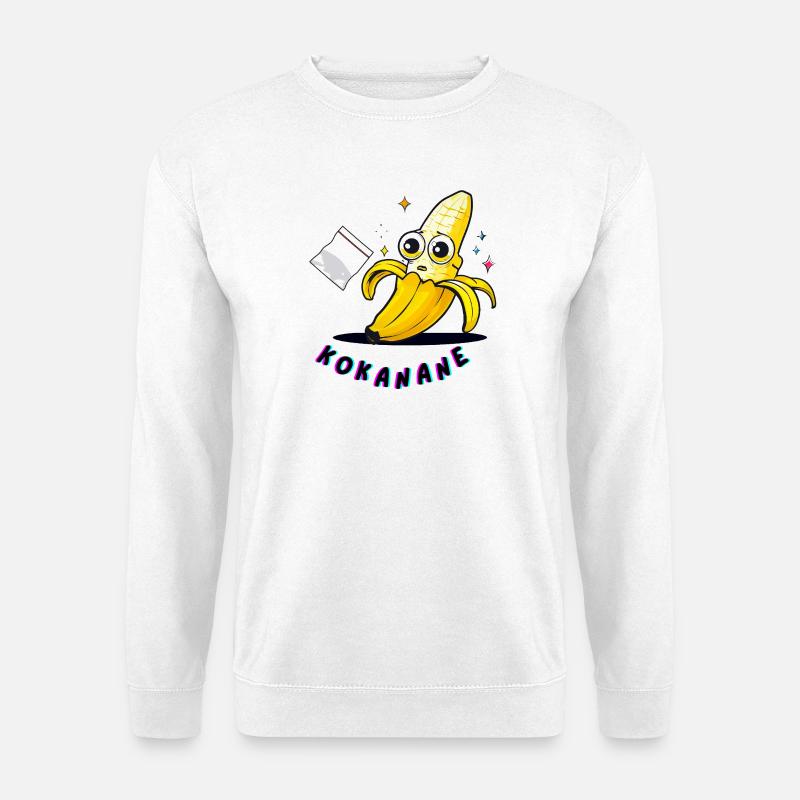KOKANANE – Banane mit Schwung - Unisex Pullover - Weiß