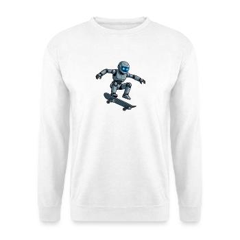 02 Le Robot Urbain Skateboard - Sweat-shirt Unisexe - blanc - Devant