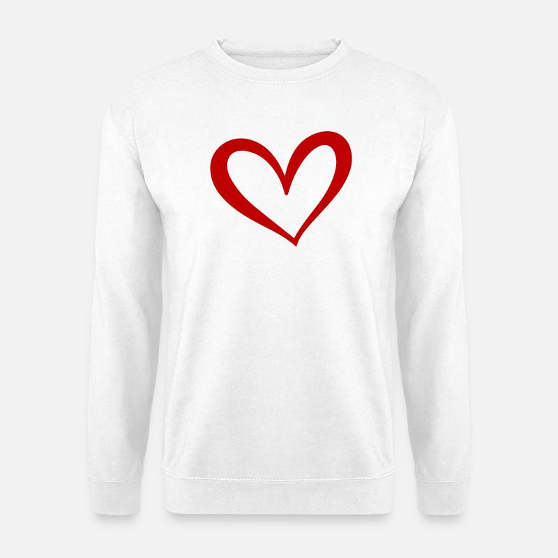 Herz Symbol Illustration - Unisex Pullover - Weiß