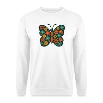 Flower Butterfly Play of Colors - Unisex Sweatshirt - white - Front