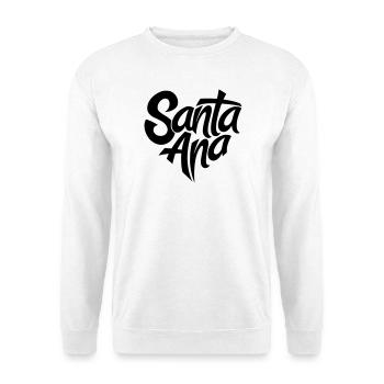 Santa Ana, California Heart Typo - Unisex Sweatshirt - white - Front