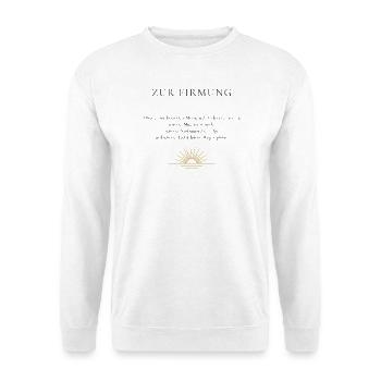 Or du lever du soleil pour la confirmation - Sweat-shirt Unisexe - blanc - Devant