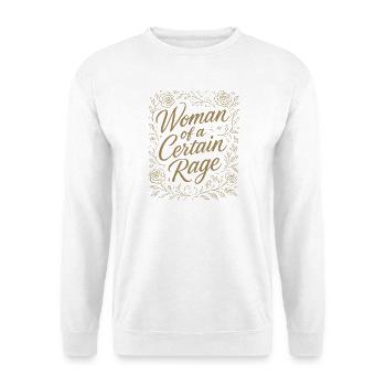 Femme d’une certaine rage Étiquette autocollante - Sweat-shirt Unisexe - blanc - Devant