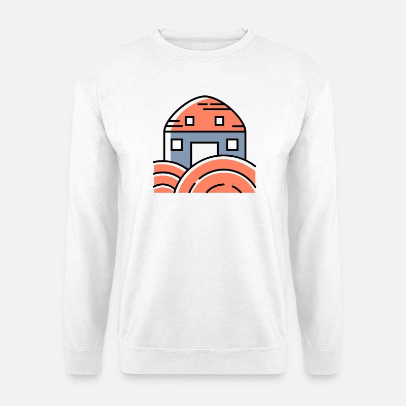 Farm Ernte icon - Unisex Pullover - Weiß