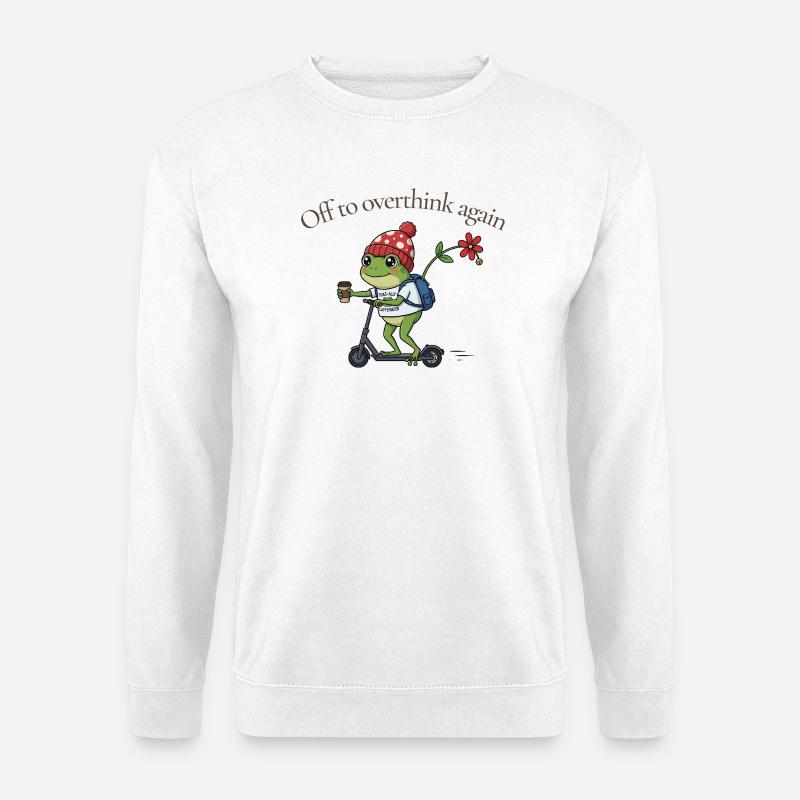 Toad-ally caffeinated frog - Unisex Sweatshirt - white
