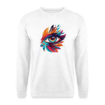 Color Eye Leaf Fire Pattern - Unisex Sweatshirt - white - Front