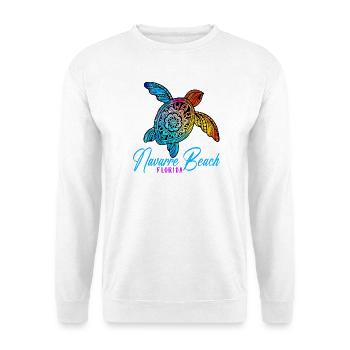 Vacances de la tortue marine à la plage de Navarre Beach Tie Dye, Floride - Sweat-shirt Unisexe - blanc - Devant