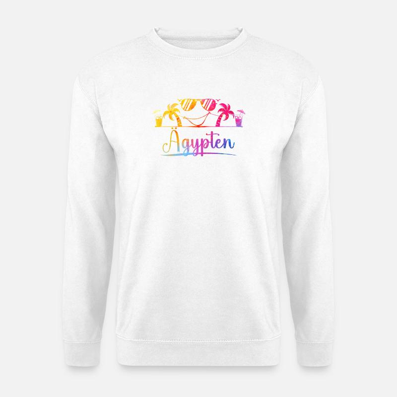 Ägypten Tropenstrand Palmen - Unisex Pullover - Weiß