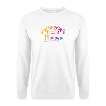 Málaga Tropical Palm Sunglasses - Unisex Sweatshirt - white - Front