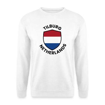 Schild der Tilburger Niederlande - Unisex Pullover - Weiß - Vorne