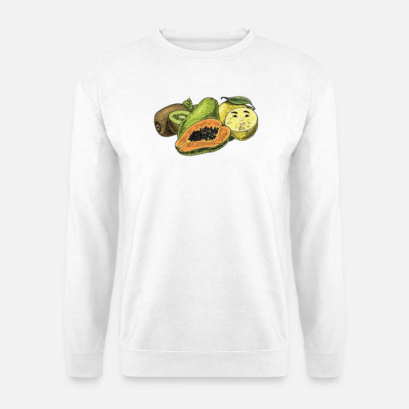  Früchte Obst - Unisex Pullover - Weiß